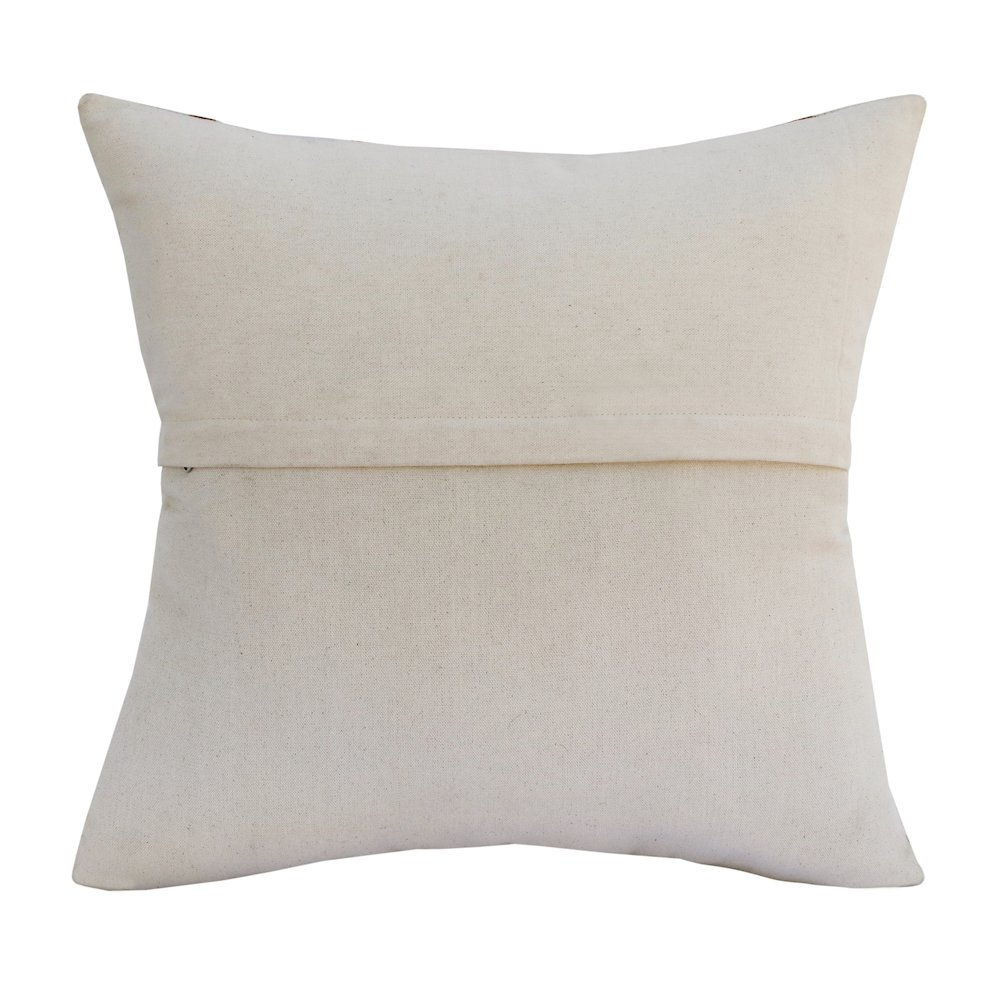 Austin Leather blend Poly Filled Pillow in Ivory/Brown, 20" x 20". Picture 6
