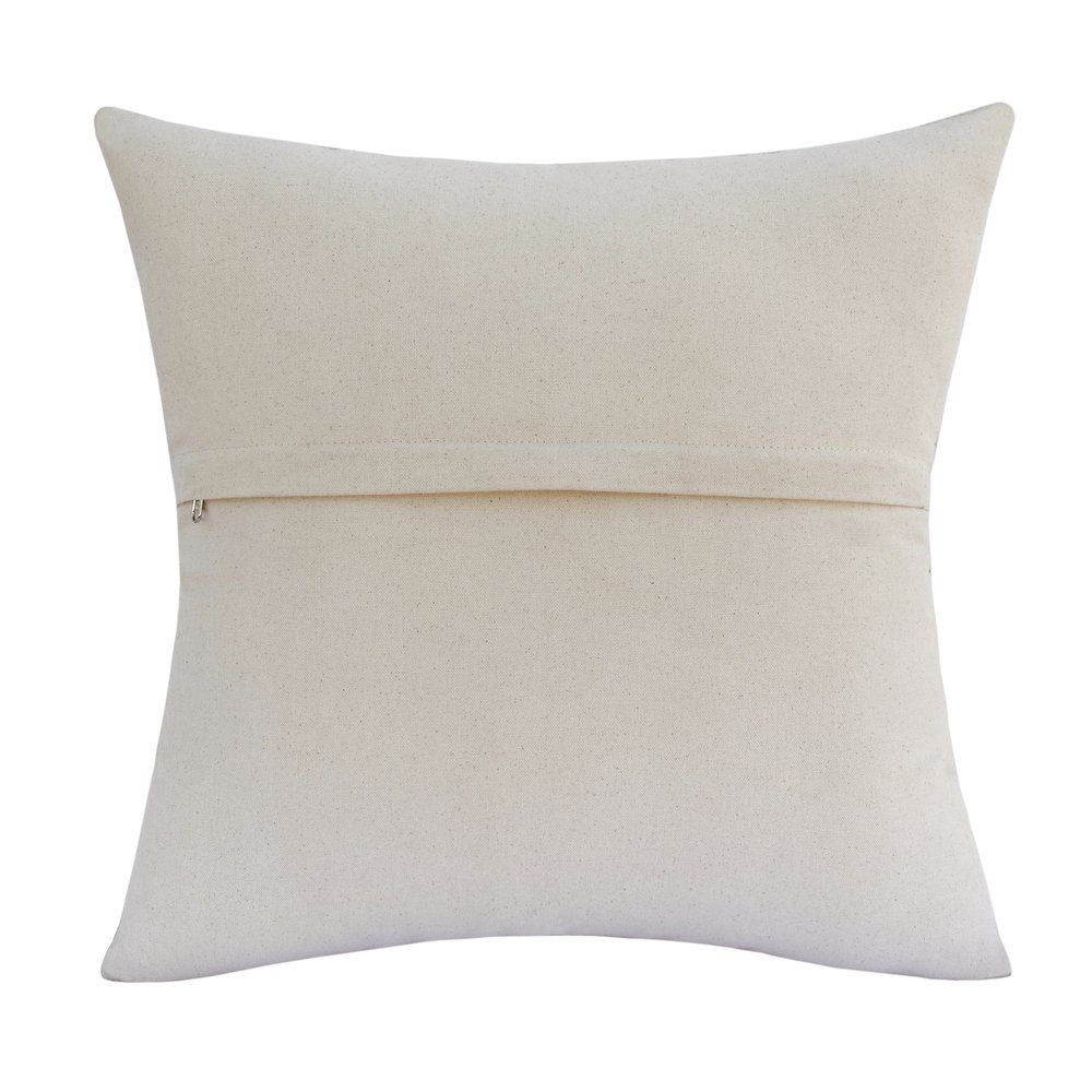 Austin Leather blend Poly Filled Pillow in Ivory/Beige, 20" x 20". Picture 6