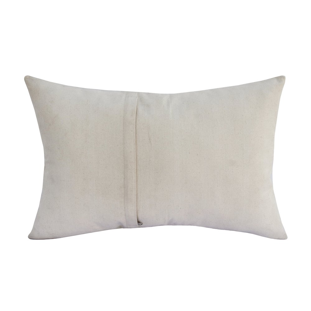 Austin Leather blend Poly Filled Pillow in Ivory, 16" x 24". Picture 6