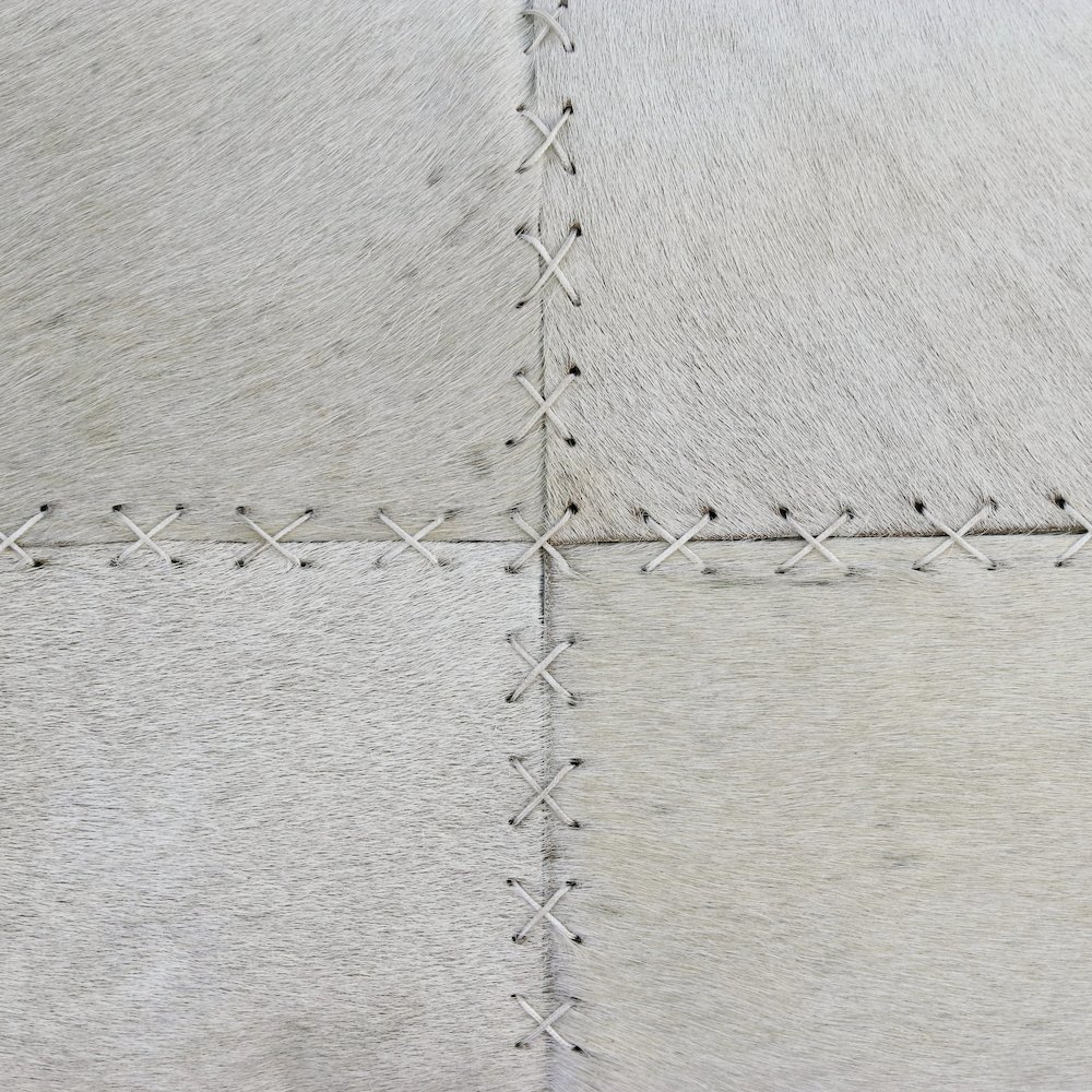 Austin Leather blend Poly Filled Pillow in Ivory, 16" x 24". Picture 7