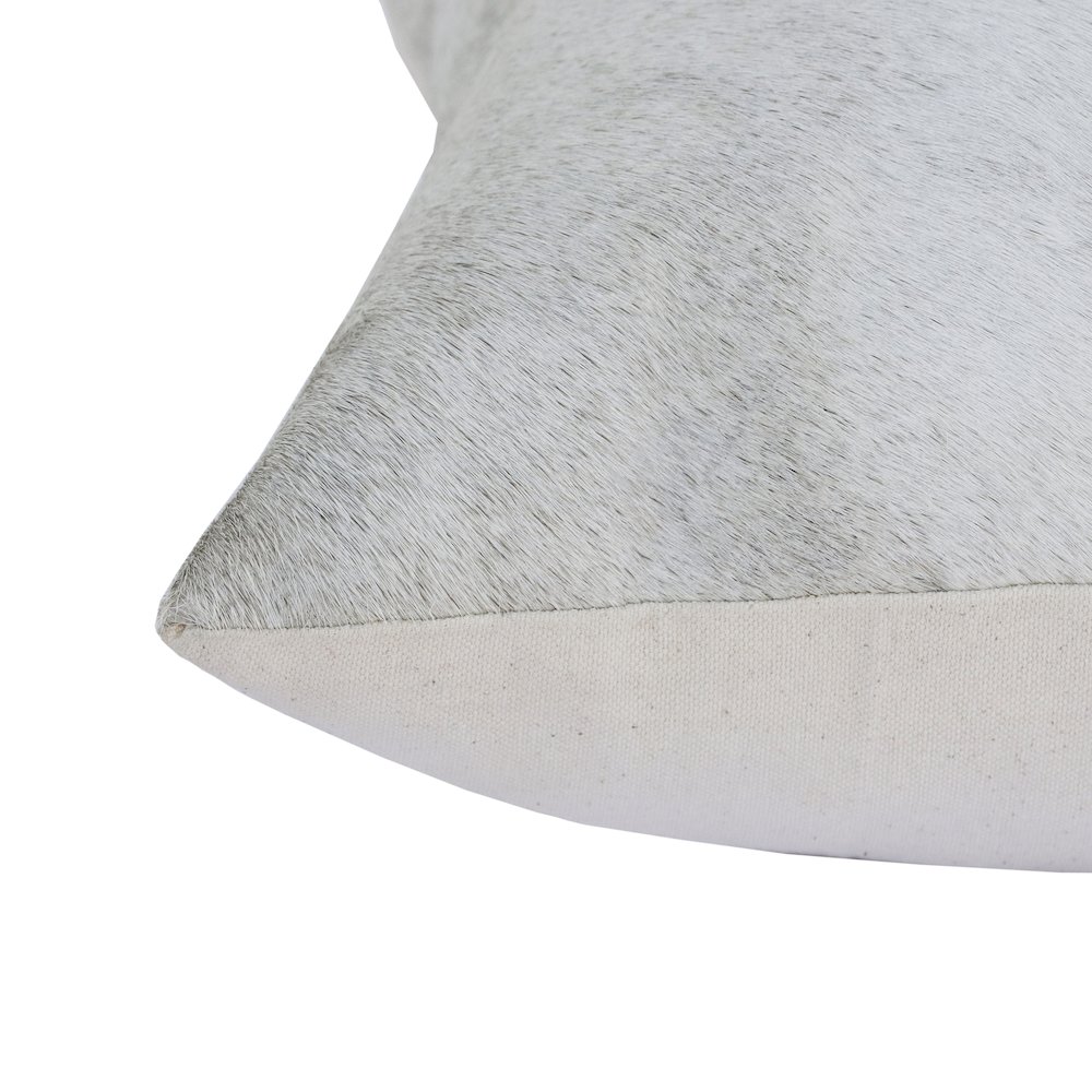 Austin Leather blend Poly Filled Pillow in Ivory, 16" x 24". Picture 5