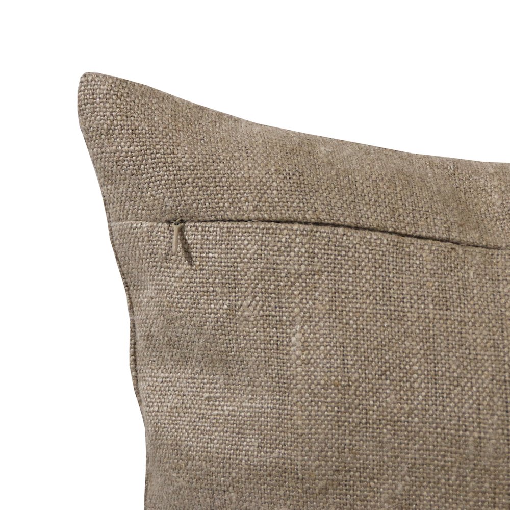 Estate Linen Poly Filled Pillow in Tan/Brown, 14" x 20". Picture 4