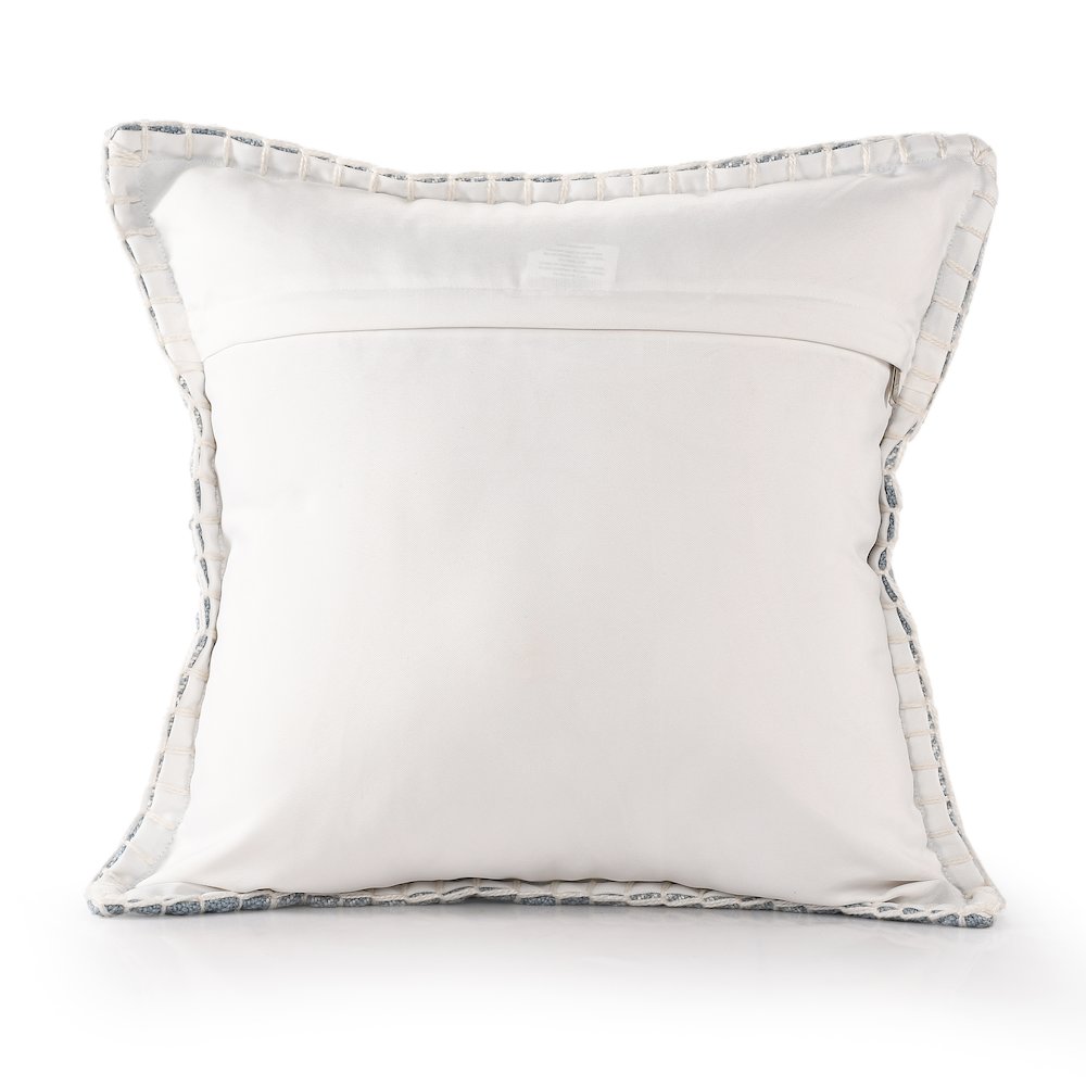 Denver Performance Poly Filled Pillow in Blue/Ivory, 20" x 20". Picture 6