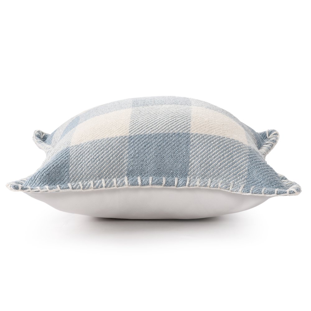 Denver Performance Poly Filled Pillow in Blue/Ivory, 20" x 20". Picture 5