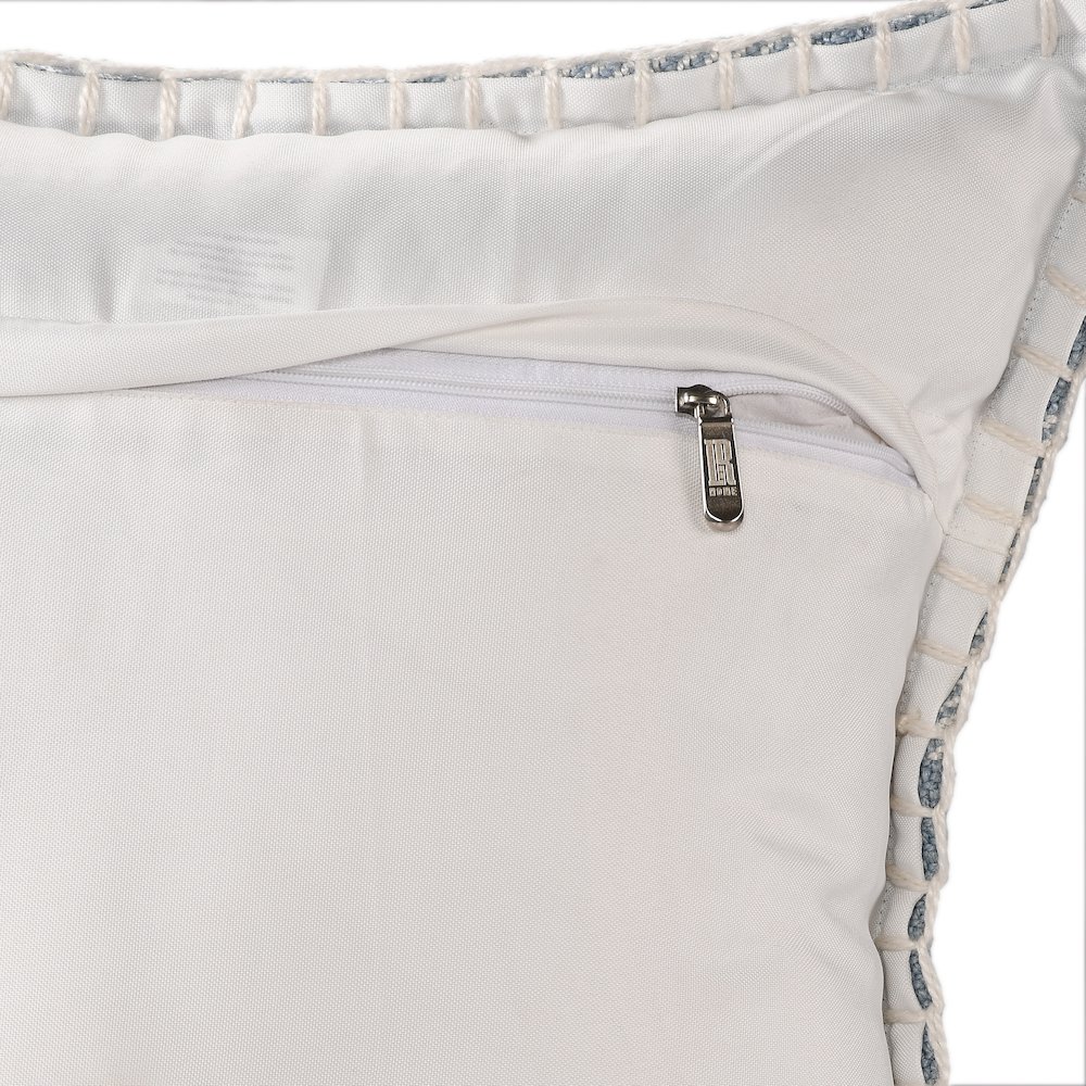 Denver Performance Poly Filled Pillow in Blue/Ivory, 20" x 20". Picture 9