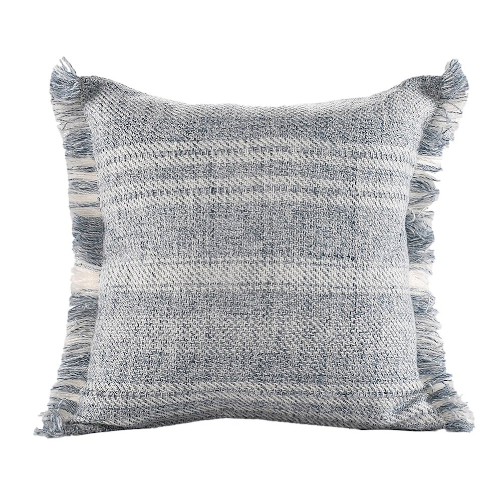 Denver Performance Poly Filled Pillow in Blue/Ivory, 20" x 20". Picture 1