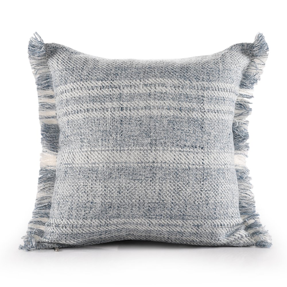 Denver Performance Poly Filled Pillow in Blue/Ivory, 20" x 20". Picture 6