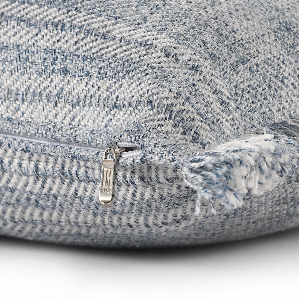 Denver Performance Poly Filled Pillow in Blue/Ivory, 20" x 20". Picture 8