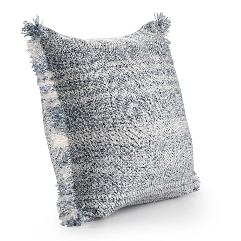 Denver Performance Poly Filled Pillow in Blue/Ivory, 20" x 20". Picture 3
