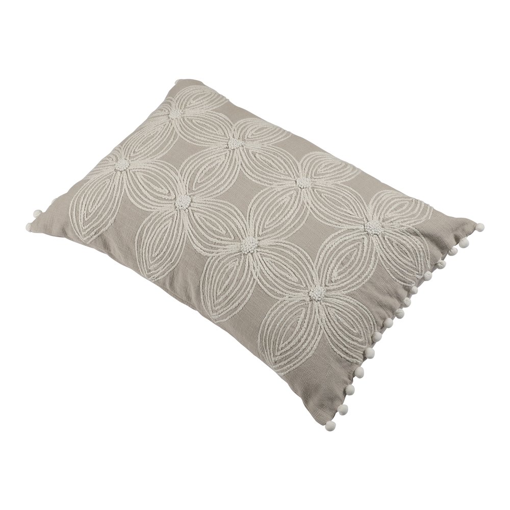Eden Cotton Poly Filled Pillow in Beige/Ivory, 16" x 24". Picture 10