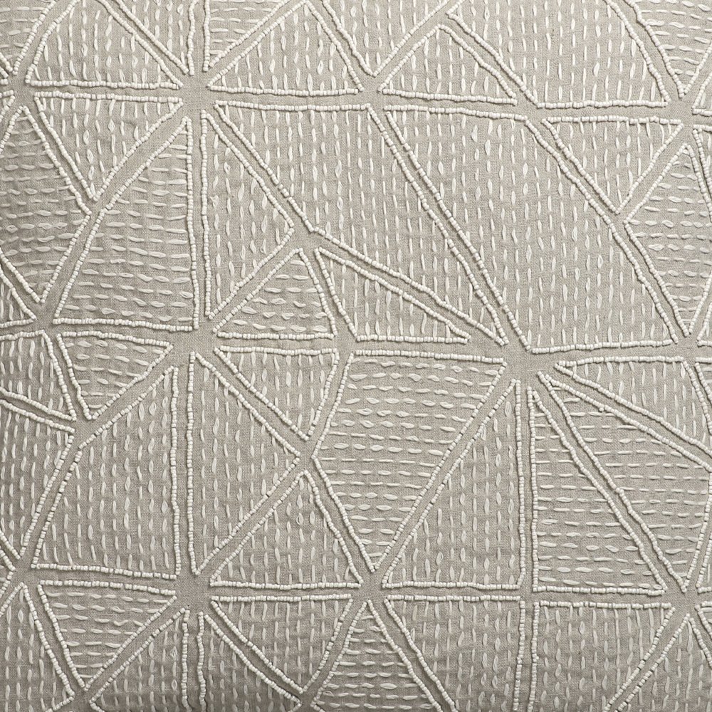Odyssey Linen Poly Filled Pillow in Beige/Ivory, 20" x 20". Picture 7