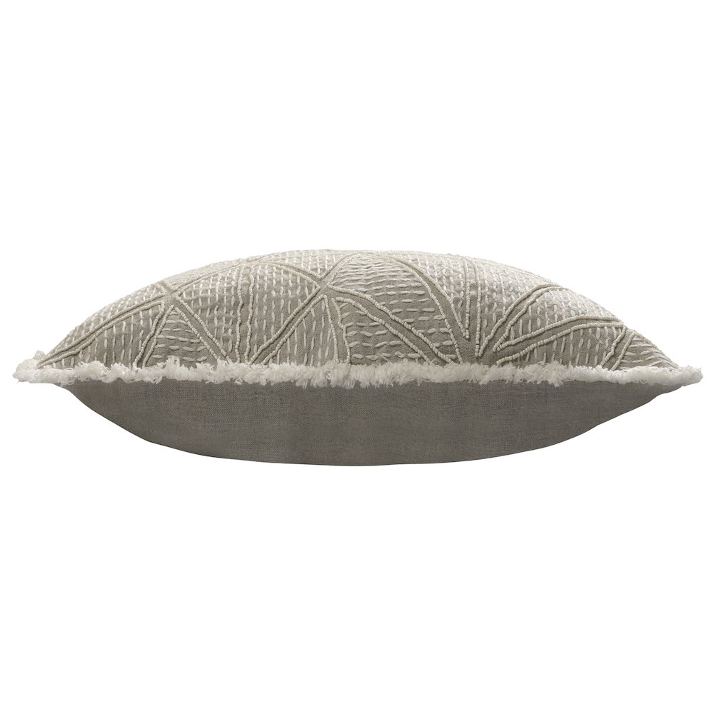 Odyssey Linen Poly Filled Pillow in Beige/Ivory, 20" x 20". Picture 10