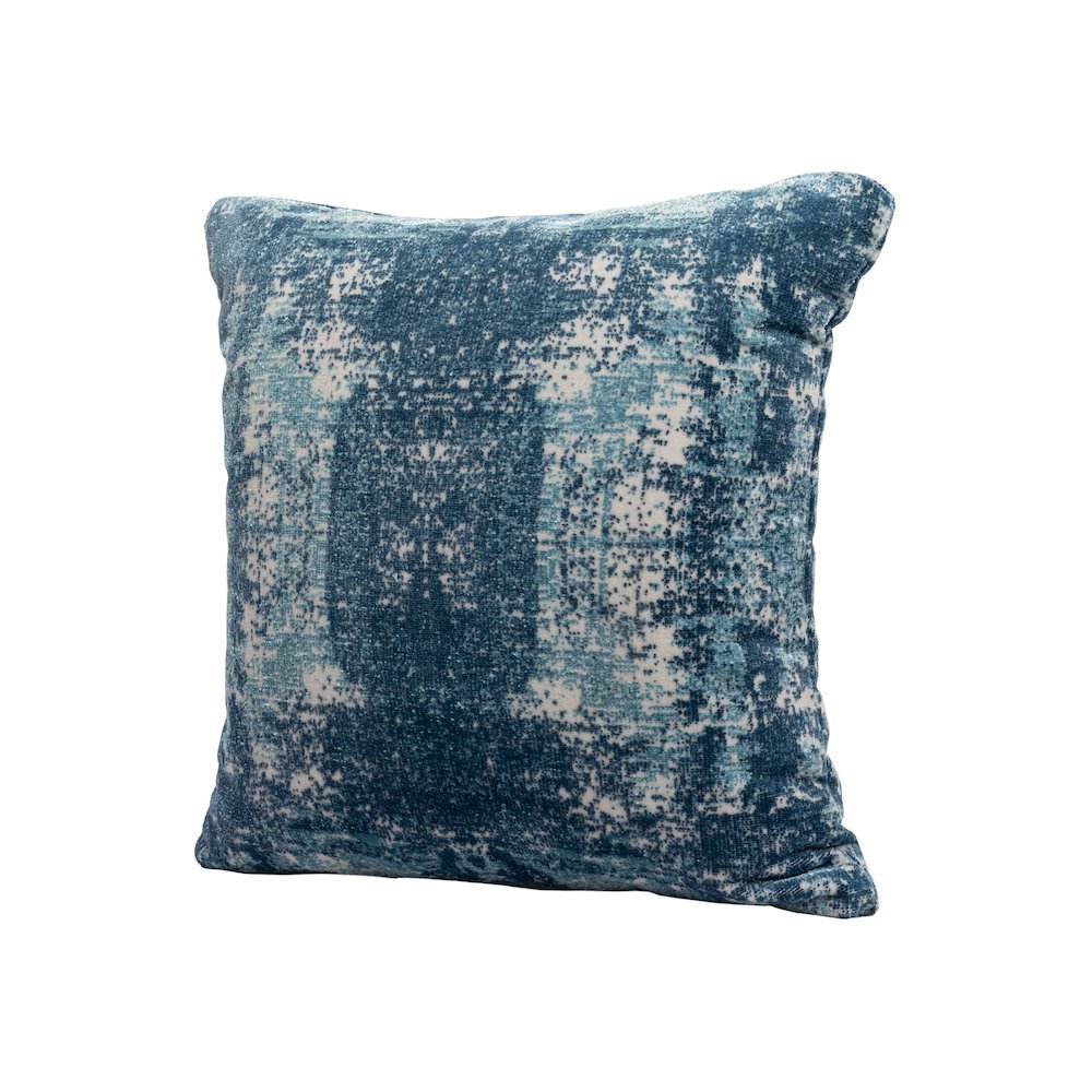 Milano Performance Blend Poly Filled Pillow in Blue/Ivory, 20" x 20". Picture 4