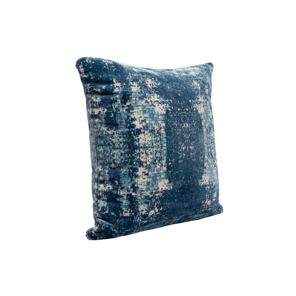 Milano Performance Blend Poly Filled Pillow in Blue/Ivory, 20" x 20". Picture 5