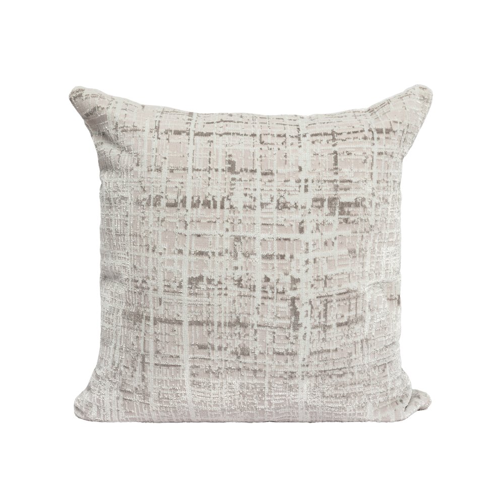 Milano Performance Blend Poly Filled Pillow in Gray/Beige, 20" x 20". Picture 1