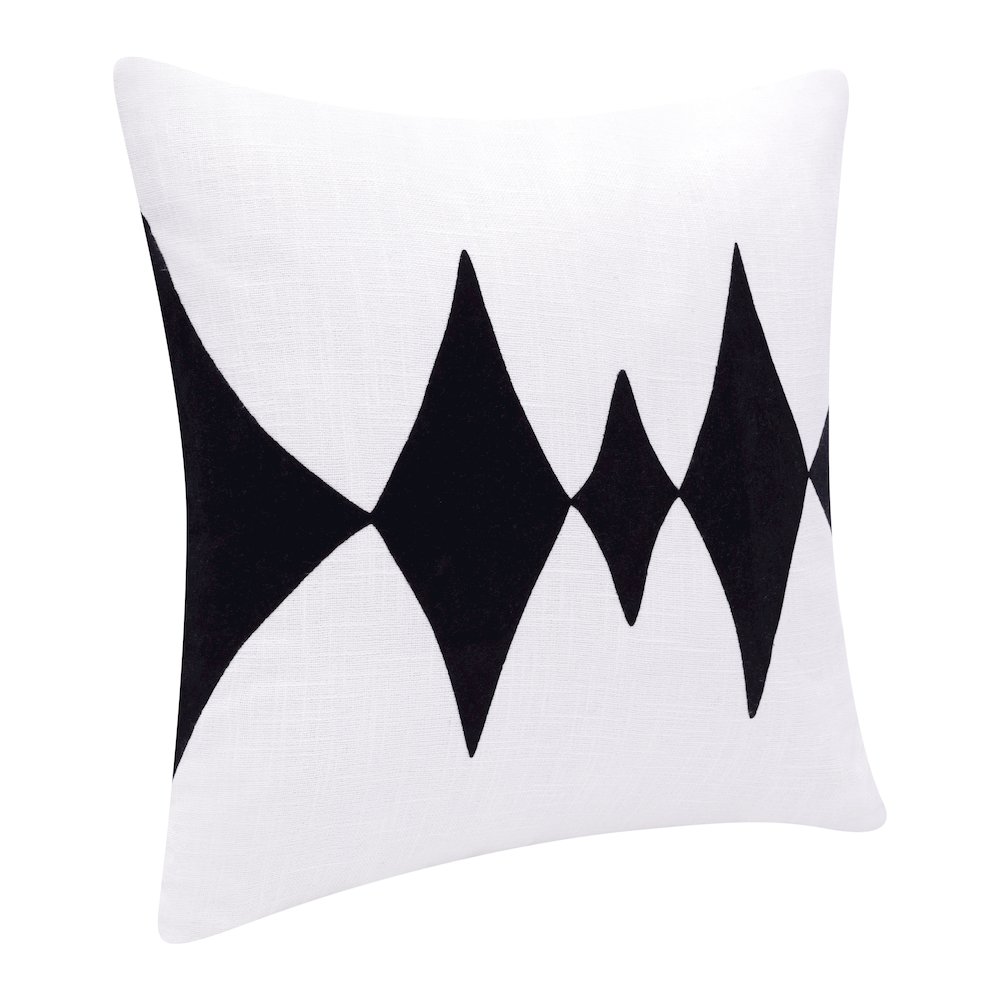 Stacy Garcia Cotton Blend Poly Filled Pillow in Black/White, 20" x 20". Picture 3