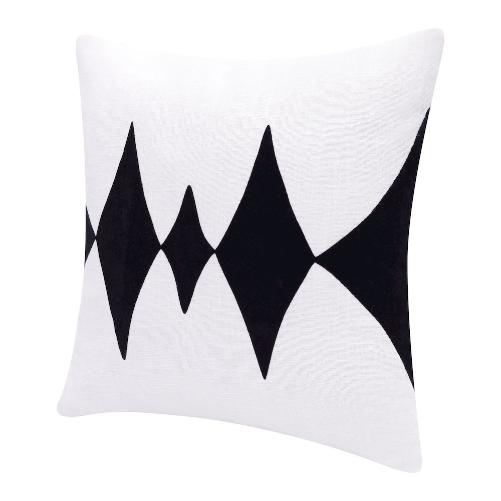 Stacy Garcia Cotton Blend Poly Filled Pillow in Black/White, 20" x 20". Picture 9