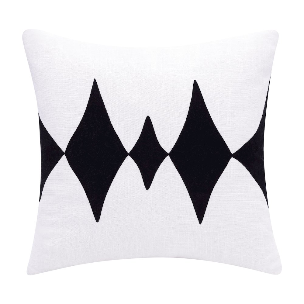Stacy Garcia Cotton Blend Poly Filled Pillow in Black/White, 20" x 20". Picture 1