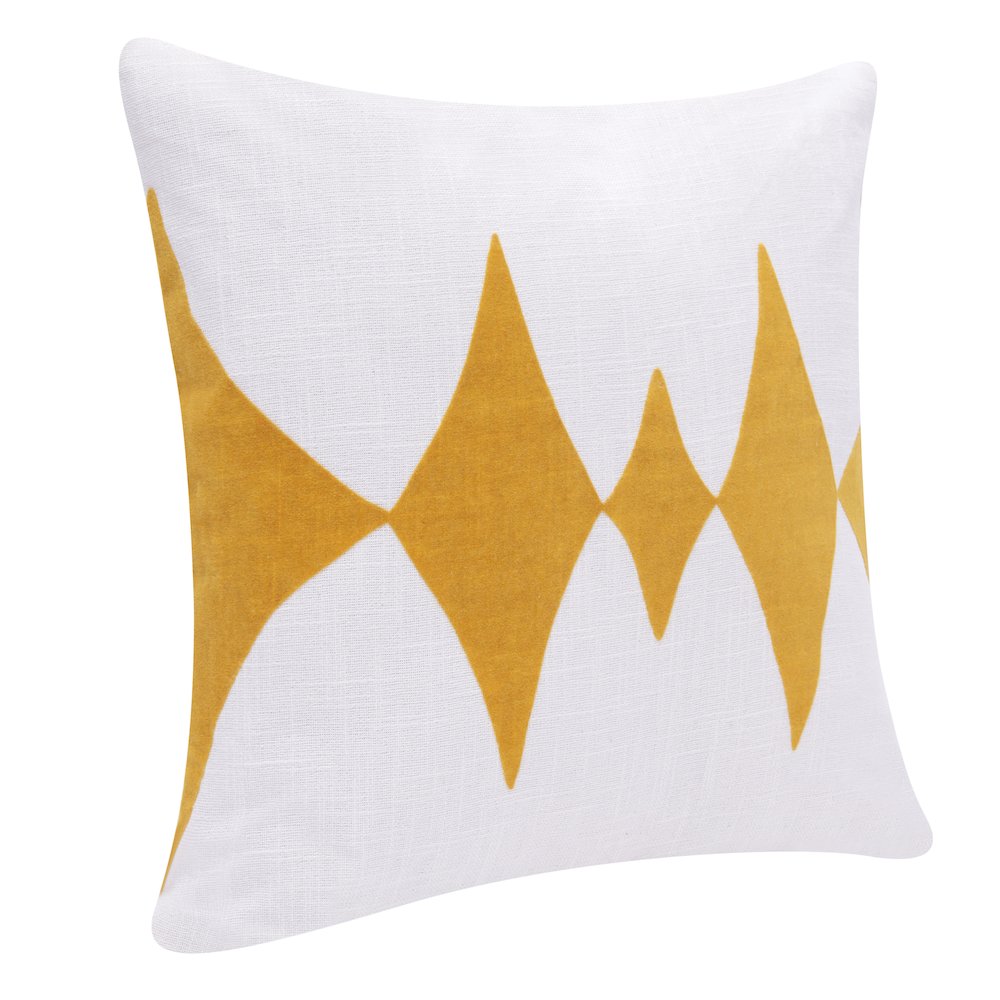 Stacy Garcia Cotton Blend Poly Filled Pillow in Yellow/White, 20" x 20". Picture 3