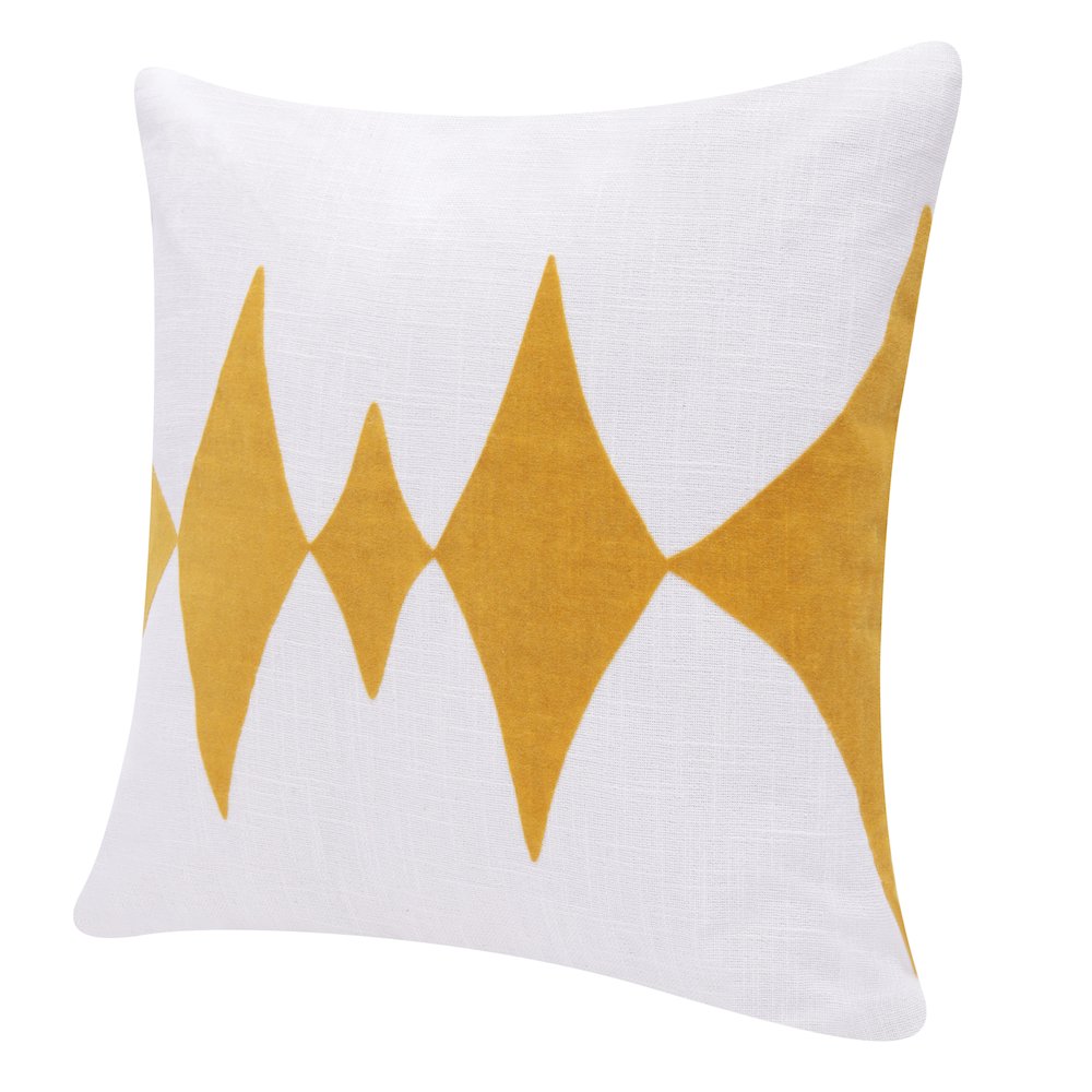 Stacy Garcia Cotton Blend Poly Filled Pillow in Yellow/White, 20" x 20". Picture 8