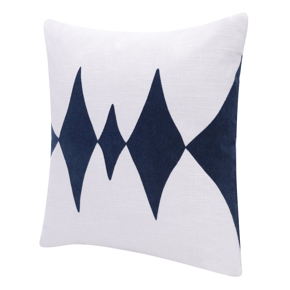 Stacy Garcia Cotton Blend Poly Filled Pillow in Blue/White, 20" x 20". Picture 8