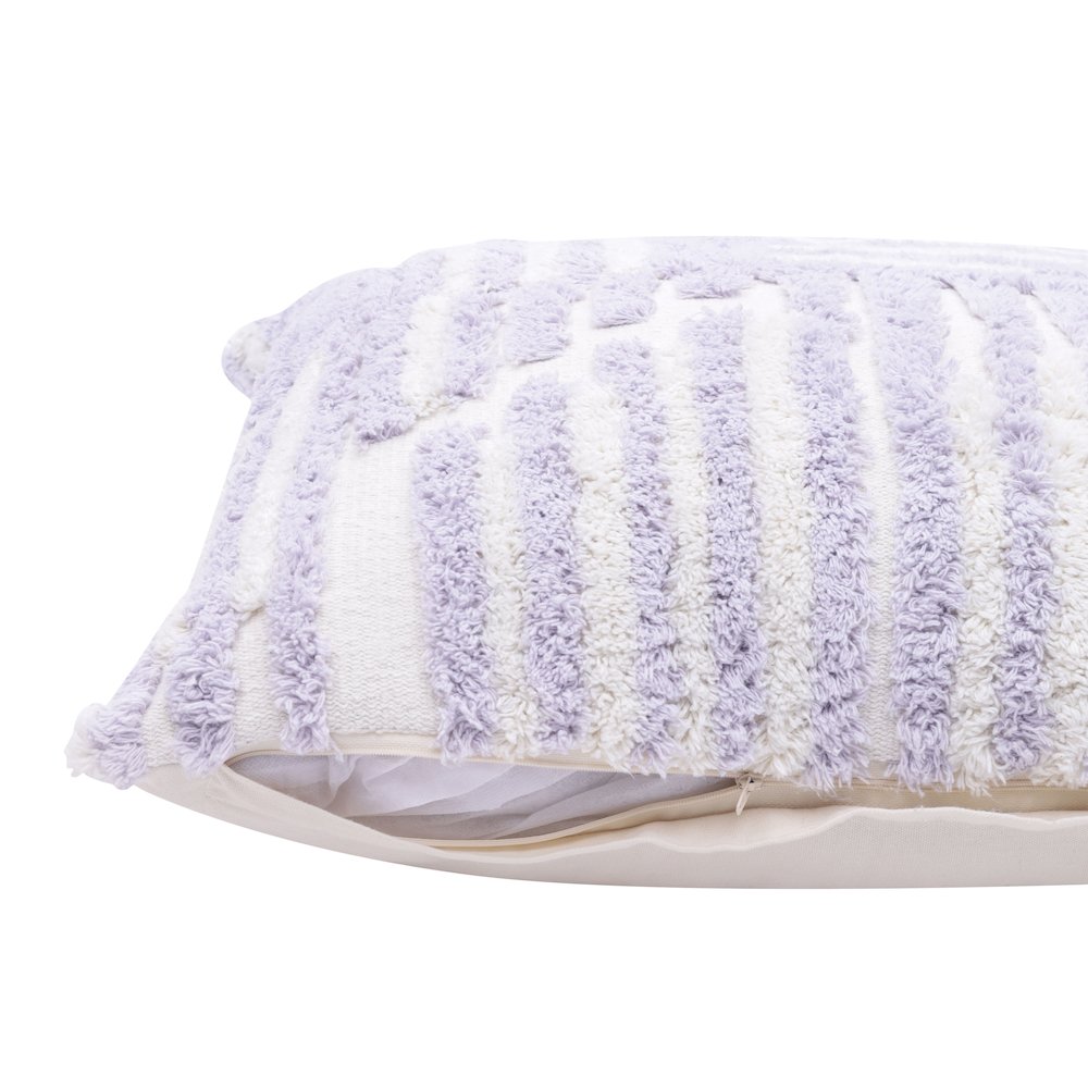 Stacy Garcia Cotton Poly Filled Pillow in Purple/White, 22" x 22". Picture 4