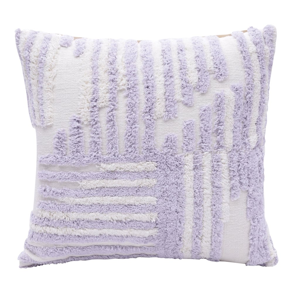 Stacy Garcia Cotton Poly Filled Pillow in Purple/White, 22" x 22". Picture 1