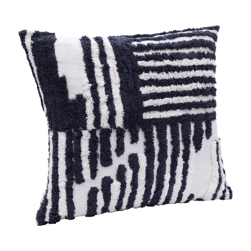 Stacy Garcia Cotton Poly Filled Pillow in Blue/White, 22" x 22". Picture 3