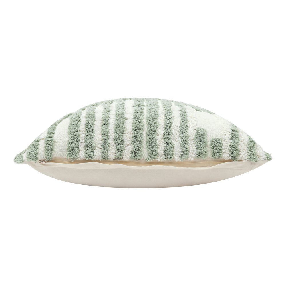 Stacy Garcia Cotton Poly Filled Pillow in Green/White, 22" x 22". Picture 3