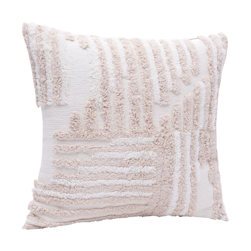 Stacy Garcia Cotton Poly Filled Pillow in Cream/White, 22" x 22". Picture 3
