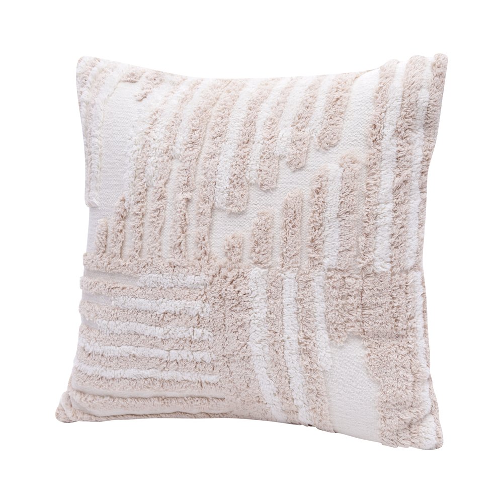 Stacy Garcia Cotton Poly Filled Pillow in Cream/White, 22" x 22". Picture 10
