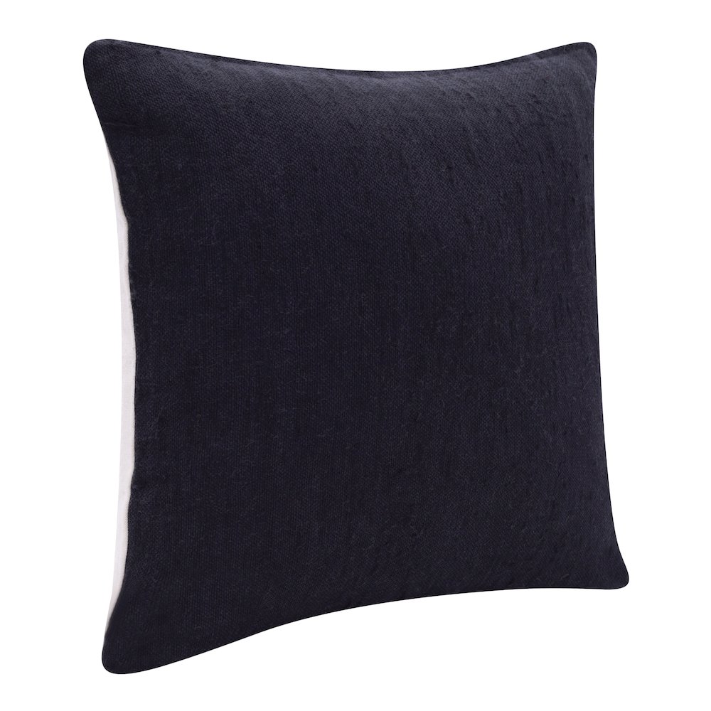 Stacy Garcia Linen Blend Poly Filled Pillow in Black, 20" x 20". Picture 3