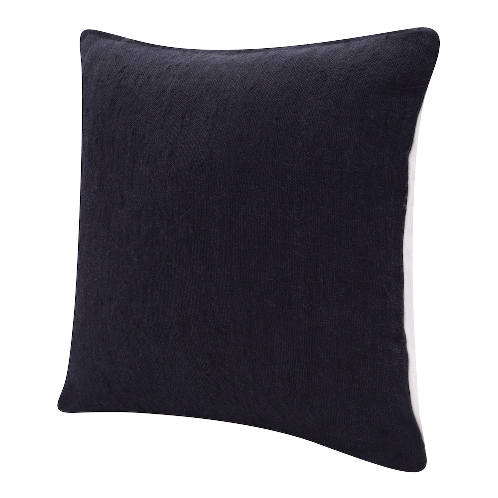 Stacy Garcia Linen Blend Poly Filled Pillow in Black, 20" x 20". Picture 8