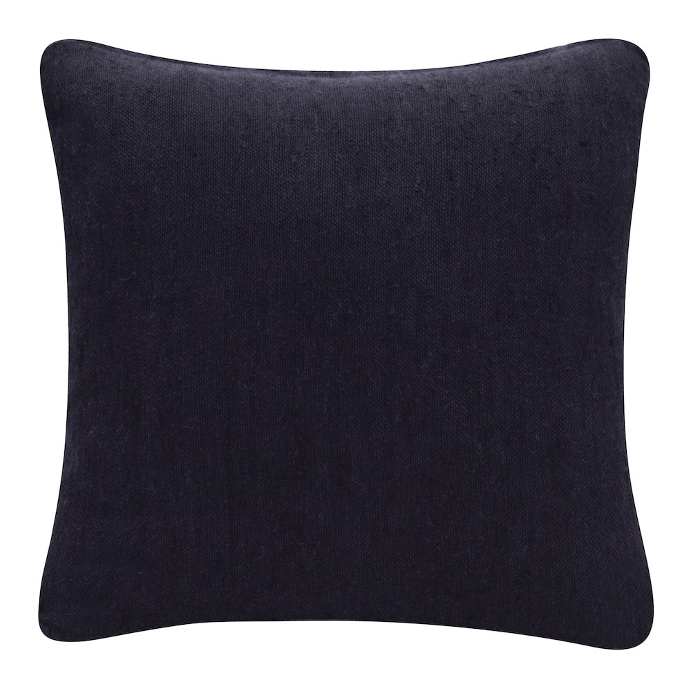 Stacy Garcia Linen Blend Poly Filled Pillow in Black, 20" x 20". Picture 1