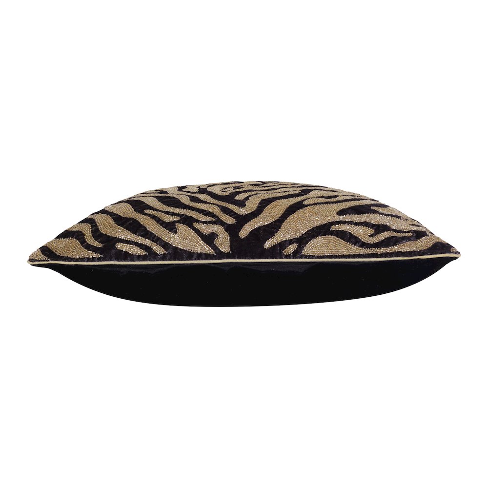 Cosmopolitan Performance Poly Filled Pillow in Gold/Black, 20" x 20". Picture 3