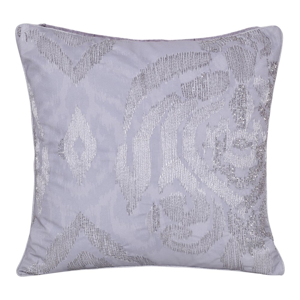 Cosmopolitan Performance Poly Filled Pillow in Silver/Gray, 20" x 20". Picture 1