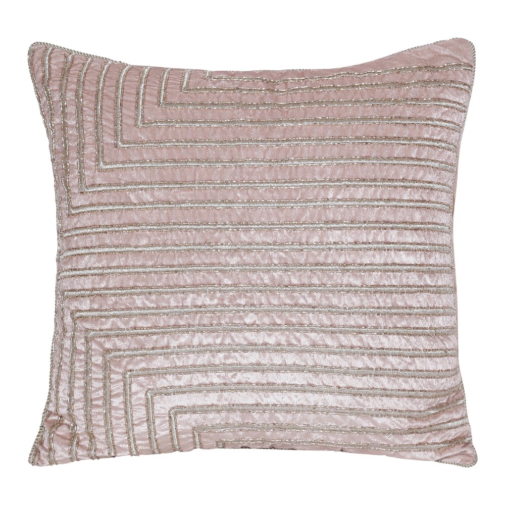 Cosmopolitan Performance Poly Filled Pillow in Pink/Gold, 20" x 20". Picture 1