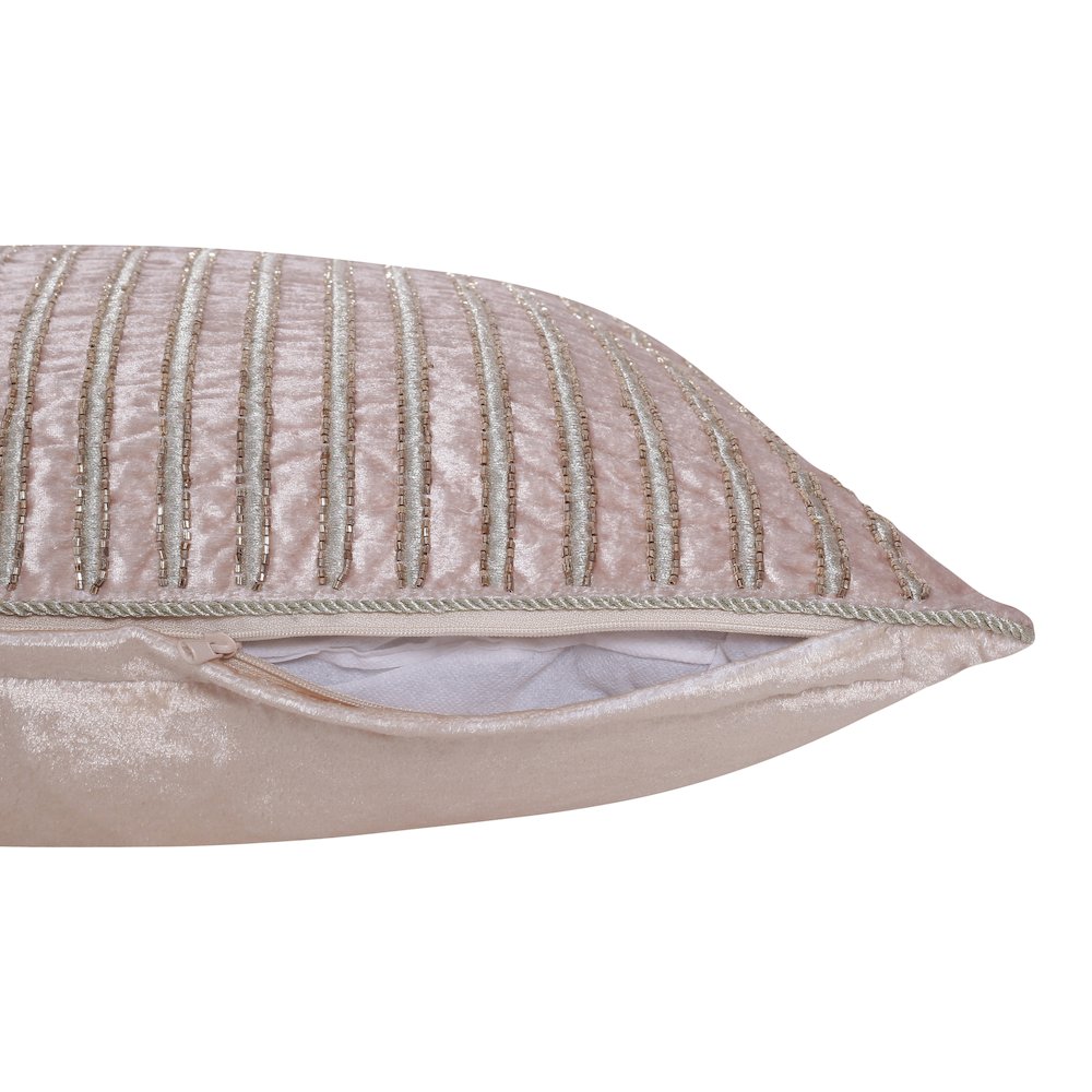Cosmopolitan Performance Poly Filled Pillow in Pink/Gold, 20" x 20". Picture 10