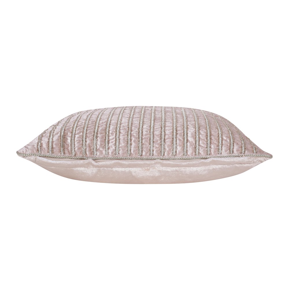 Cosmopolitan Performance Poly Filled Pillow in Pink/Gold, 20" x 20". Picture 3