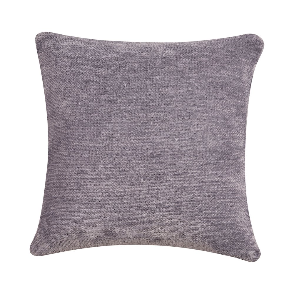 Yakar Chenille Poly Filled Pillow in Gray, 20" x 20". Picture 6