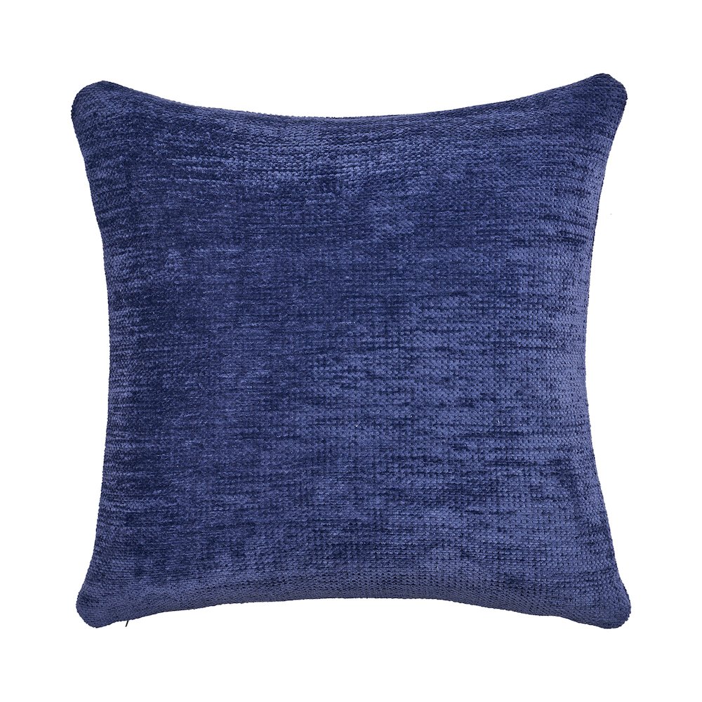 Yakar Chenille Poly Filled Pillow in Blue, 20" x 20". Picture 6