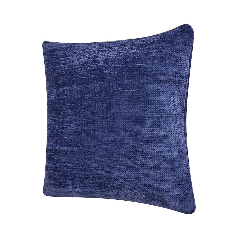 Yakar Chenille Poly Filled Pillow in Blue, 20" x 20". Picture 3