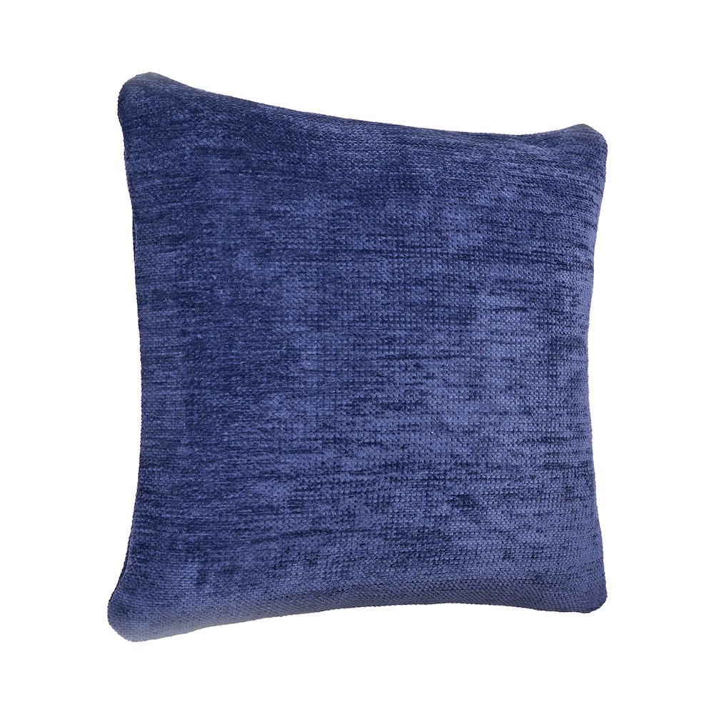 Yakar Chenille Poly Filled Pillow in Blue, 20" x 20". Picture 4