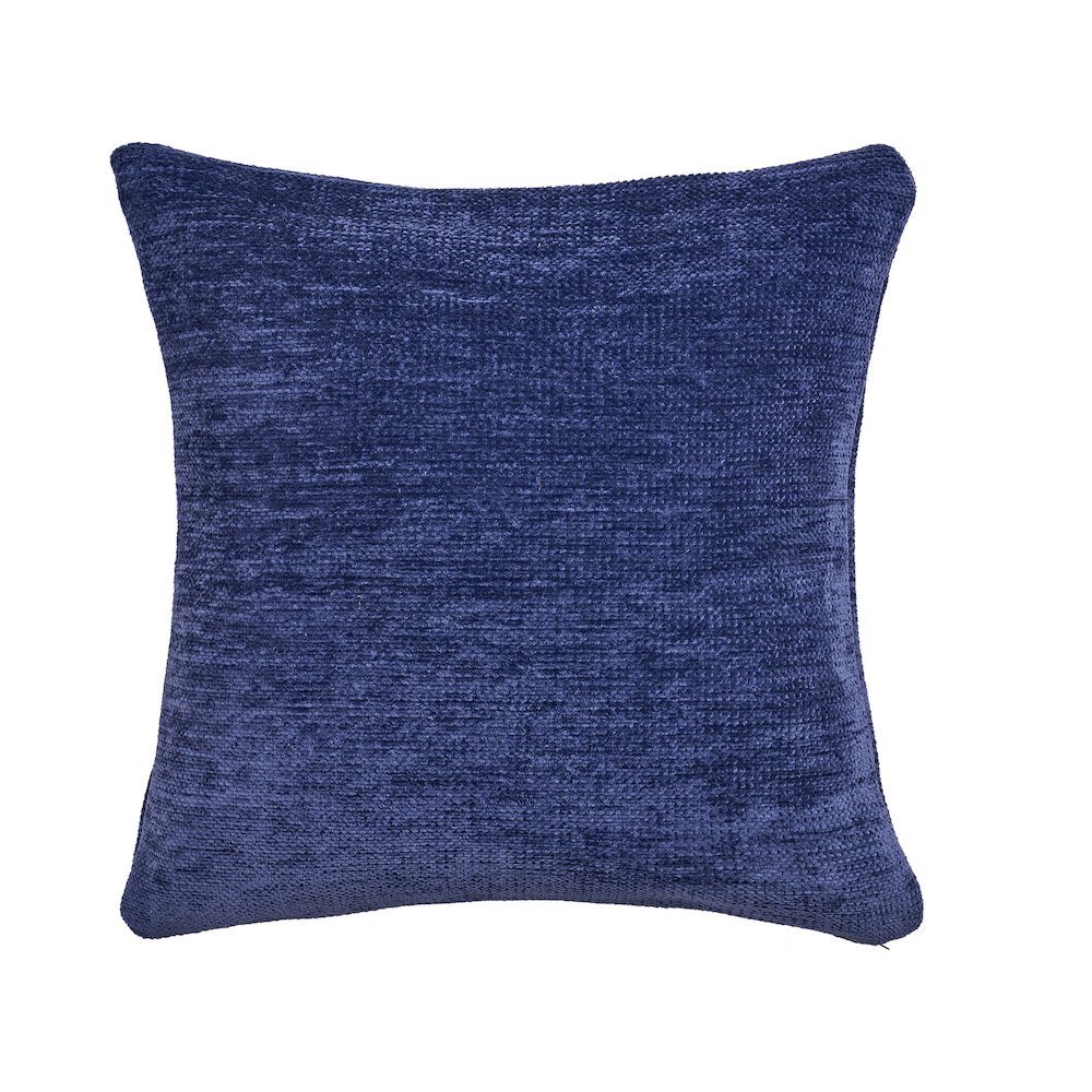 Yakar Chenille Poly Filled Pillow in Blue, 20" x 20". Picture 1