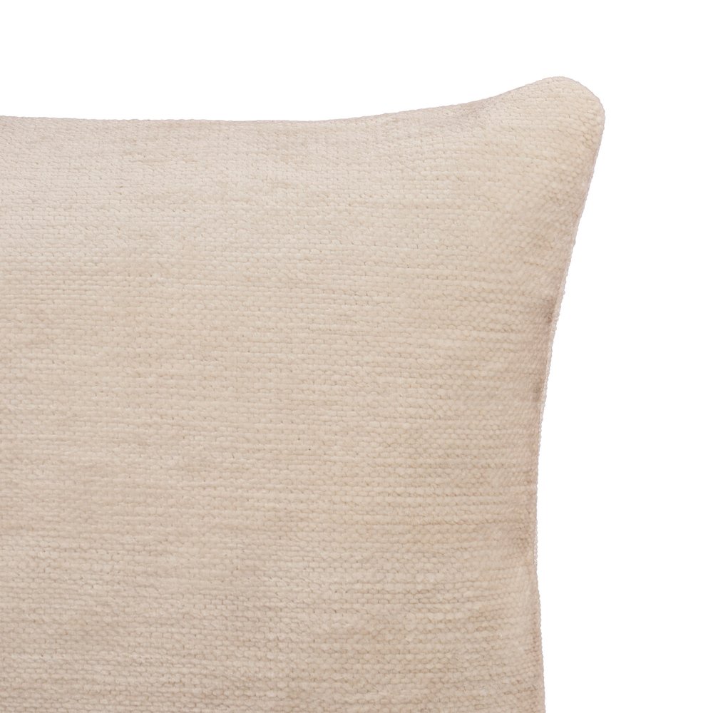 Yakar Chenille Poly Filled Pillow in Ivory, 20" x 20". Picture 5