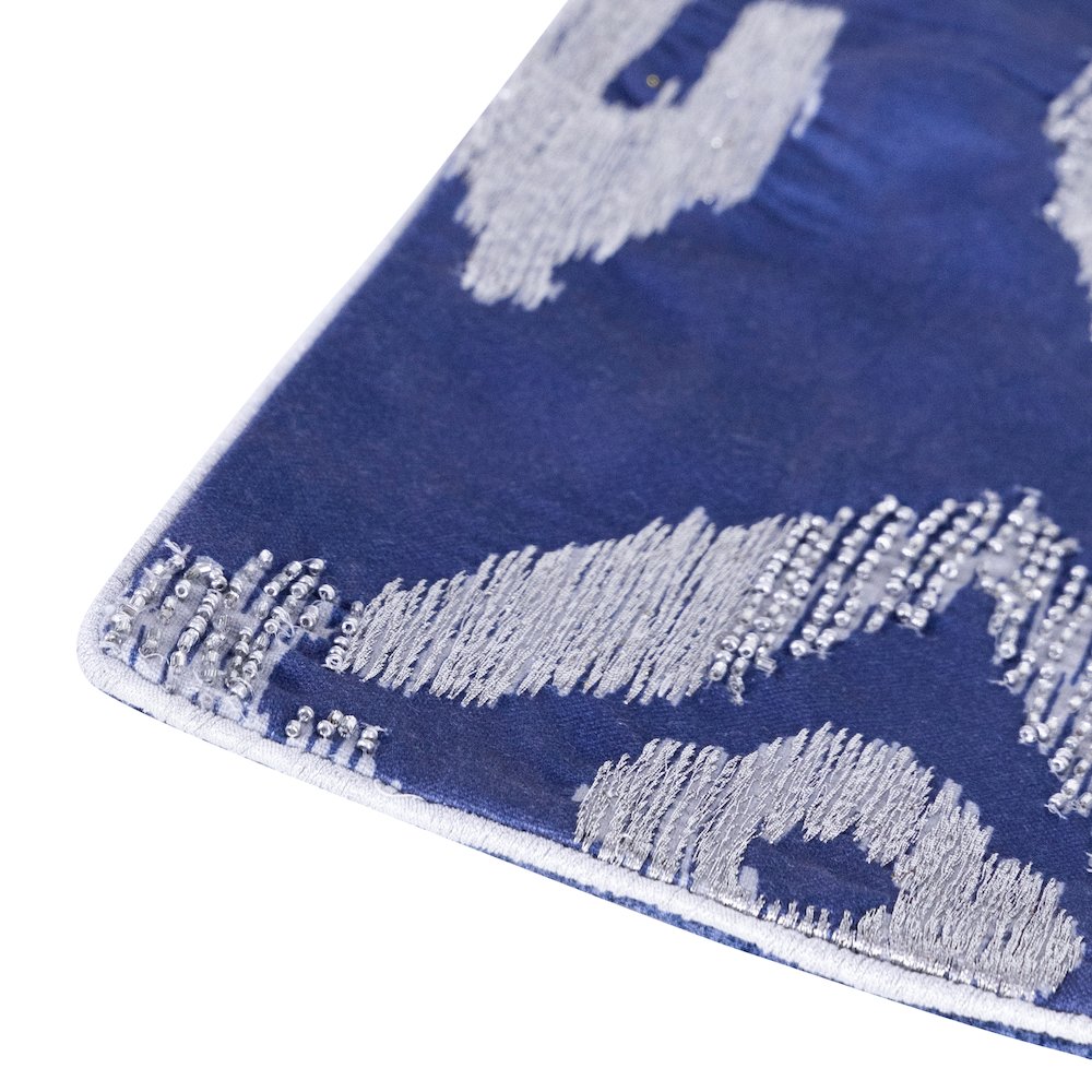 Cosmopolitan Performance Poly Filled Pillow in Blue/Silver, 20" x 20". Picture 5
