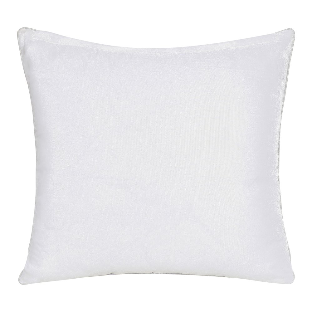 Cosmopolitan Performance Poly Filled Pillow in Ivory/Silver, 20" x 20". Picture 6