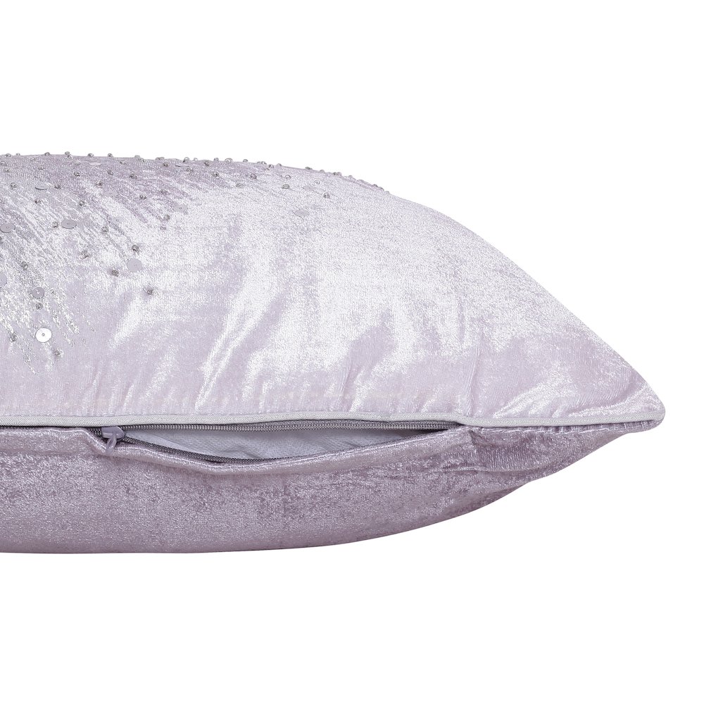 Cosmopolitan Performance Poly Filled Pillow in Gray/Silver, 16" x 24". Picture 3