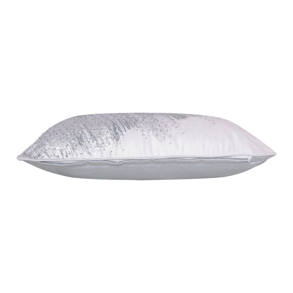 Cosmopolitan Performance Poly Filled Pillow in Ivory/Silver, 16" x 24". Picture 9