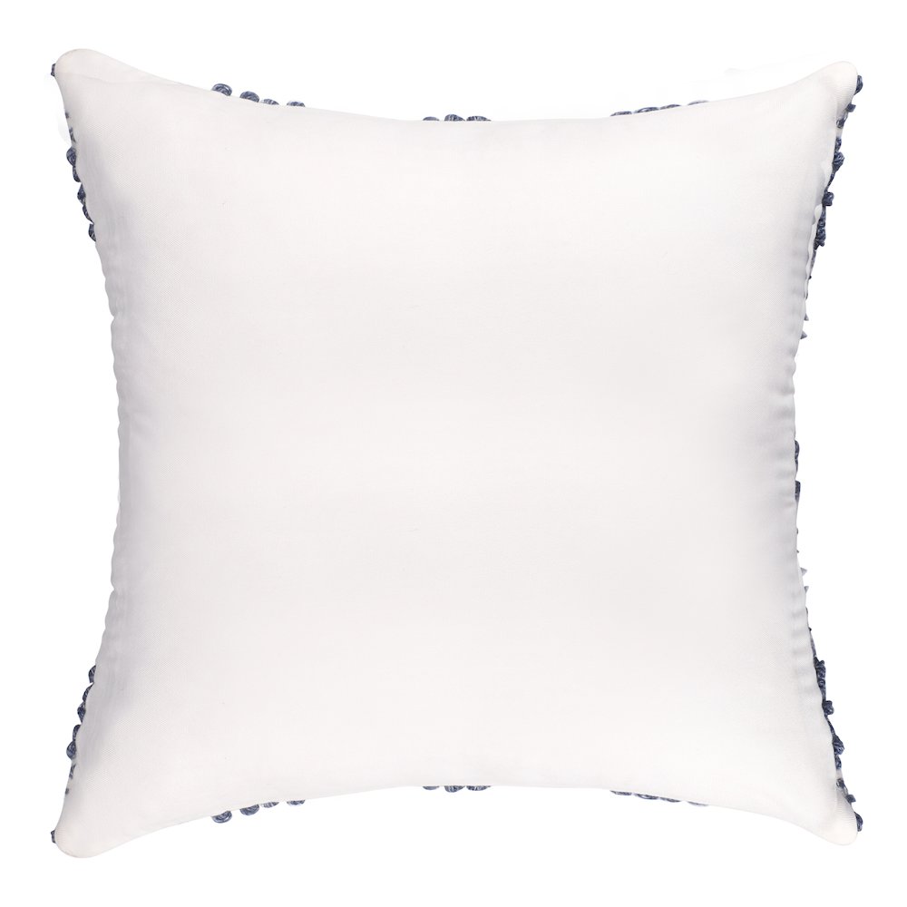 Navy/ White Farmhouse Diamond Hand-Woven Indoor/Outdoor Throw Pillow Cover. Picture 5